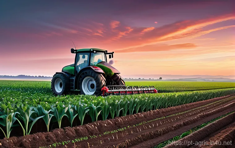 농업 관련 박람회 일정 - **Prompt 1: Futuristic Precision Farming at Dawn**
"A wide-angle, cinematic shot of a sprawling,...