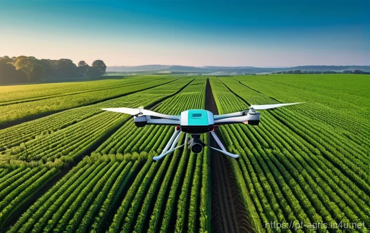 드론 농업 활용법 - **Prompt 1: Aerial Agricultural Insight**
    "A high-tech agricultural drone, sleek and modern with...